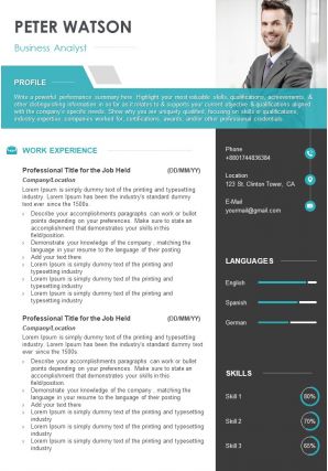 Detail Cv Template Ppt Nomer 22