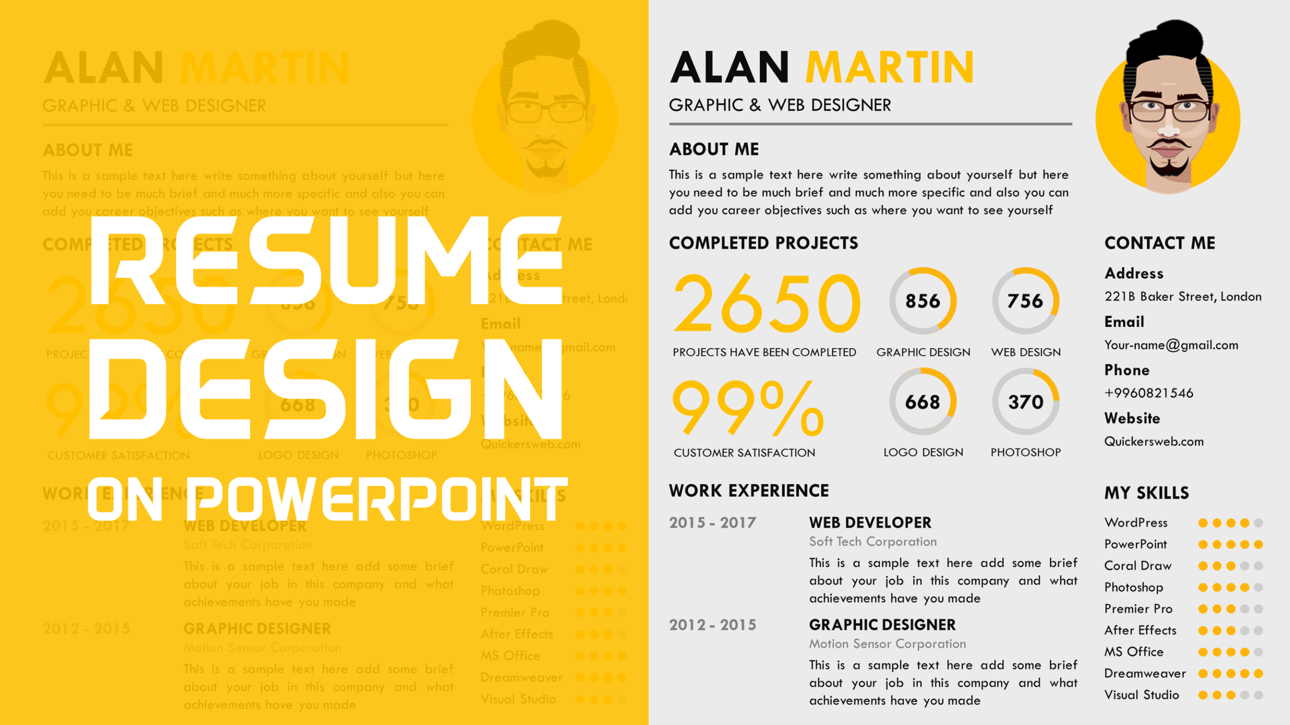 Detail Cv Template Pptx Nomer 29