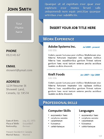 Detail Cv Template Pptx Nomer 37