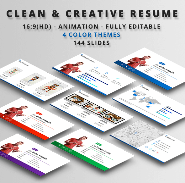 Detail Cv Template Pptx Nomer 46