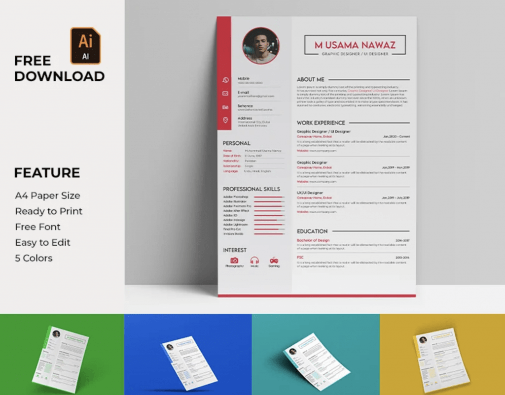 Detail Cv Template Pptx Nomer 49