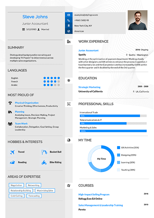 Detail Cv Template With Picture Nomer 15