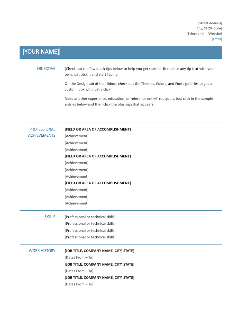 Detail Cv Template Word Nomer 16