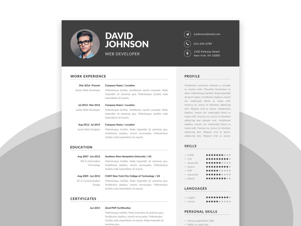 Detail Cv Template Word Nomer 30