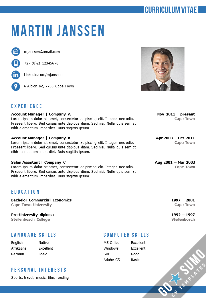 Detail Cv Template Word Nomer 39