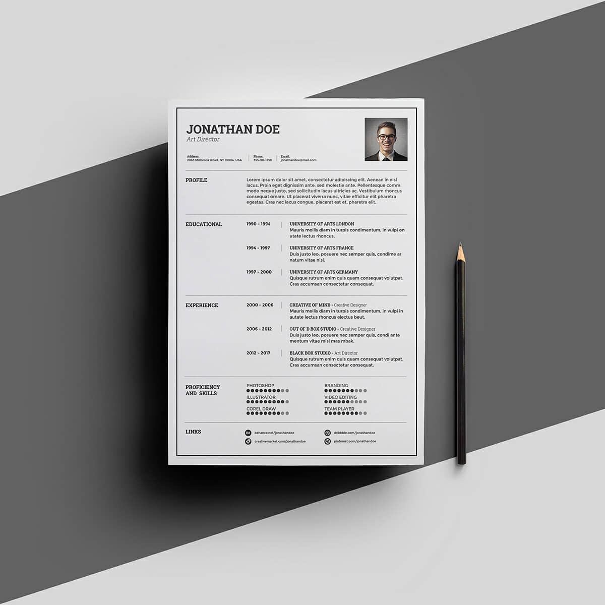 Detail Cv Template Word Free Download 2019 Nomer 35