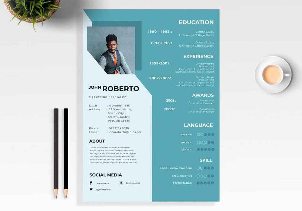 Detail Cv Template Word Free Download Nomer 21