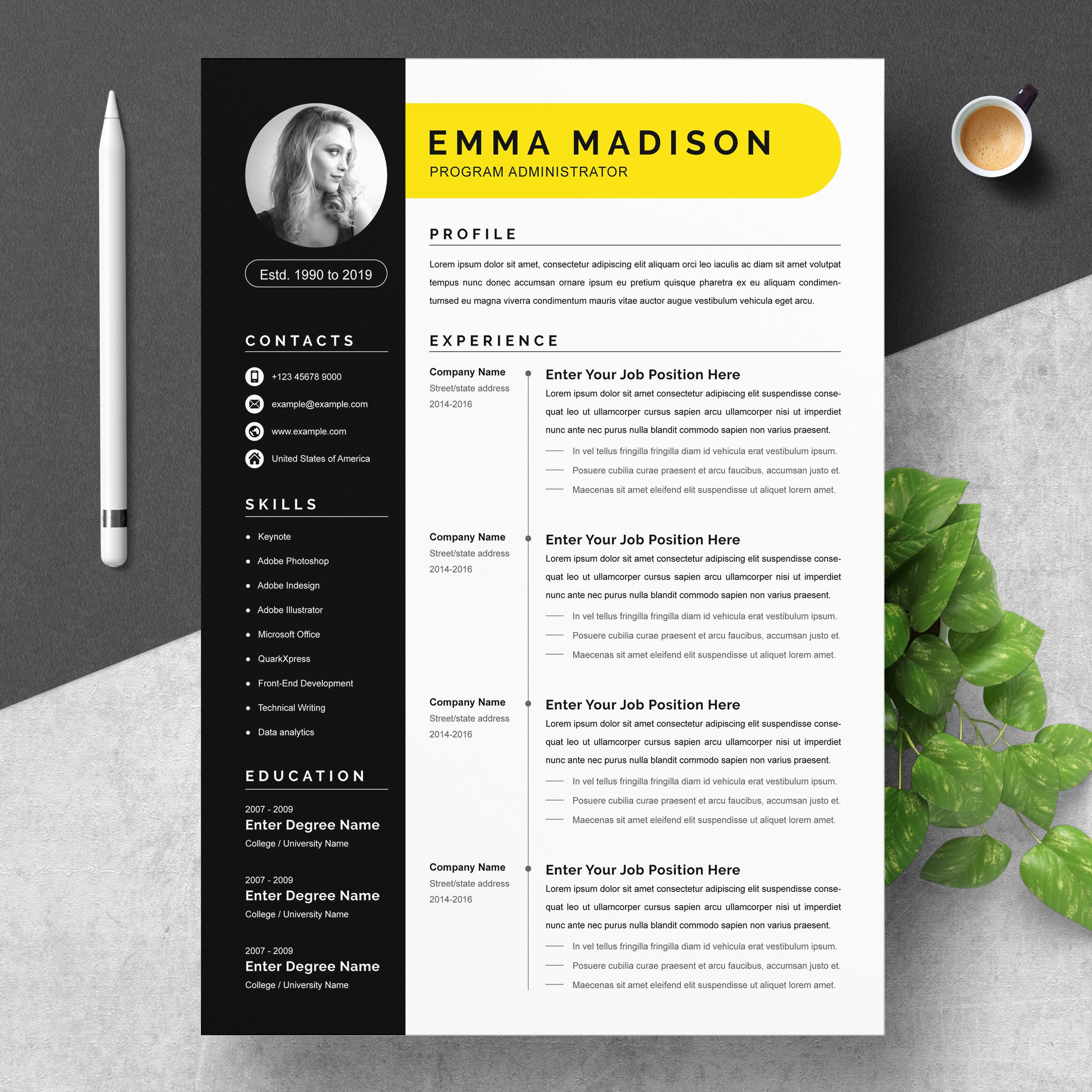 Detail Cv Template Word Free Download Nomer 30