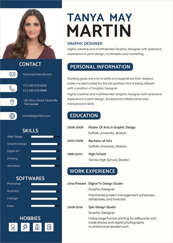 Detail Cv Template Word Free Download Nomer 33