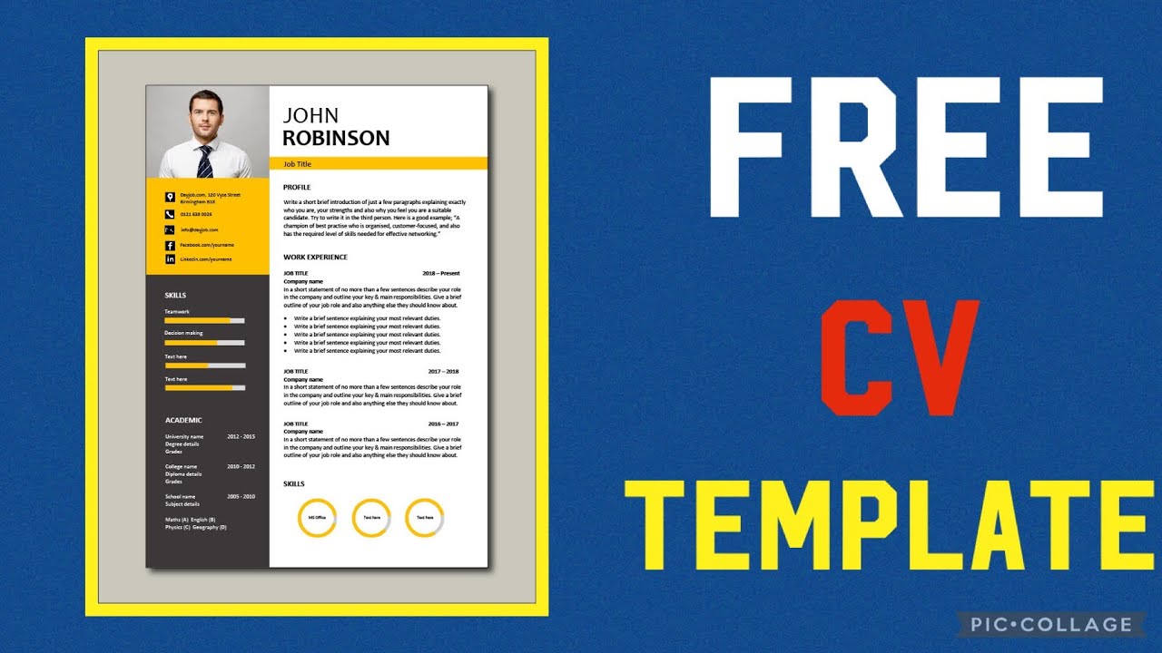 Detail Cv Template Word Free Download Nomer 46