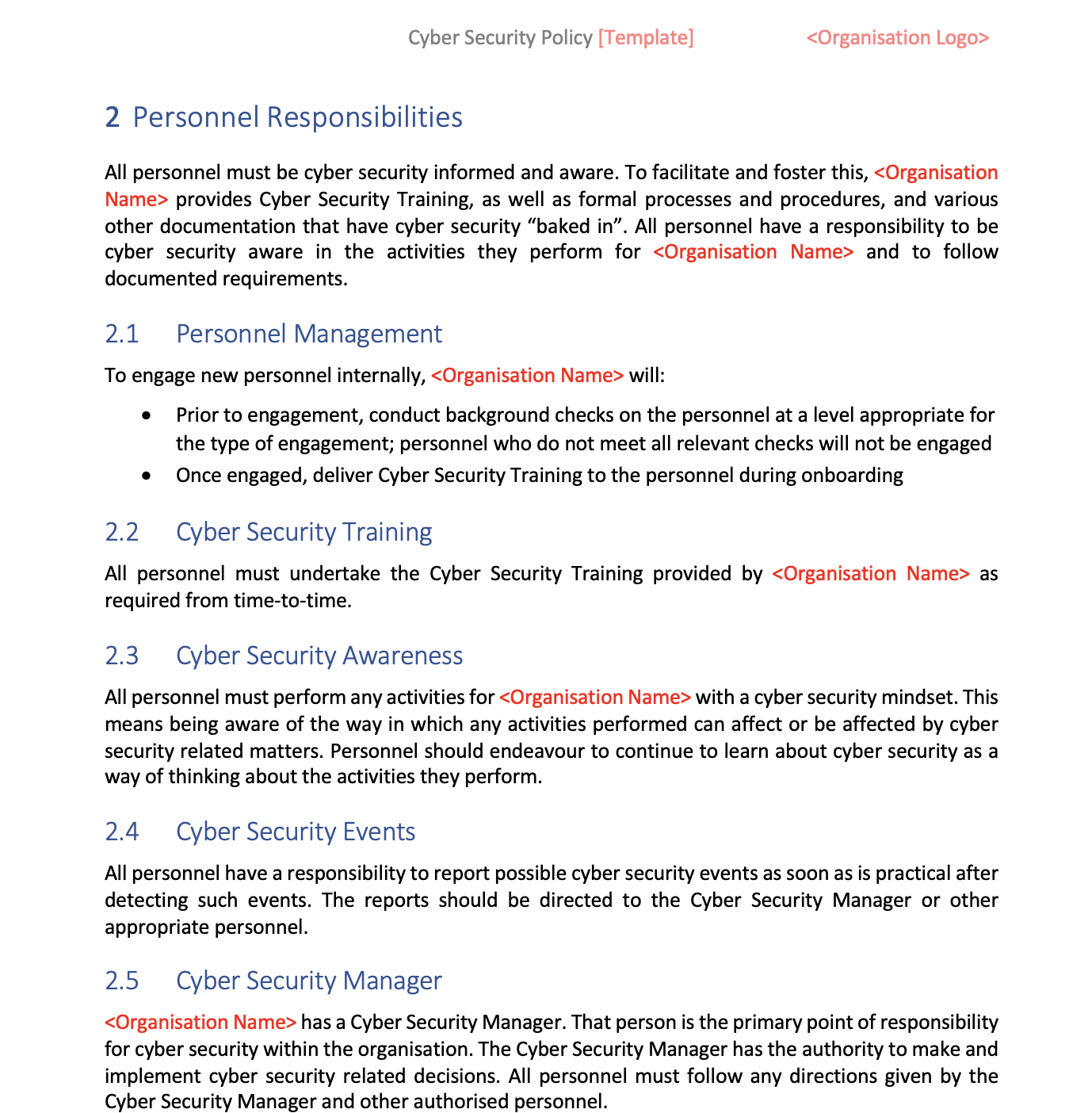 Detail Cyber Security Policy Template Nomer 6
