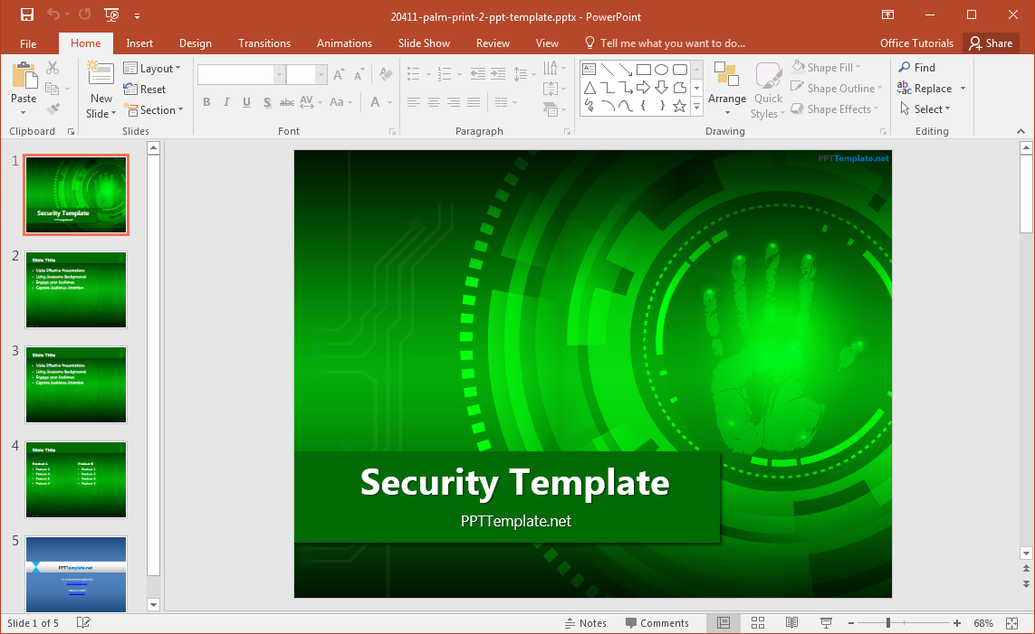 Detail Cyber Security Ppt Template Free Download Nomer 11