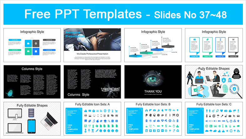 Detail Cyber Security Ppt Template Free Download Nomer 17