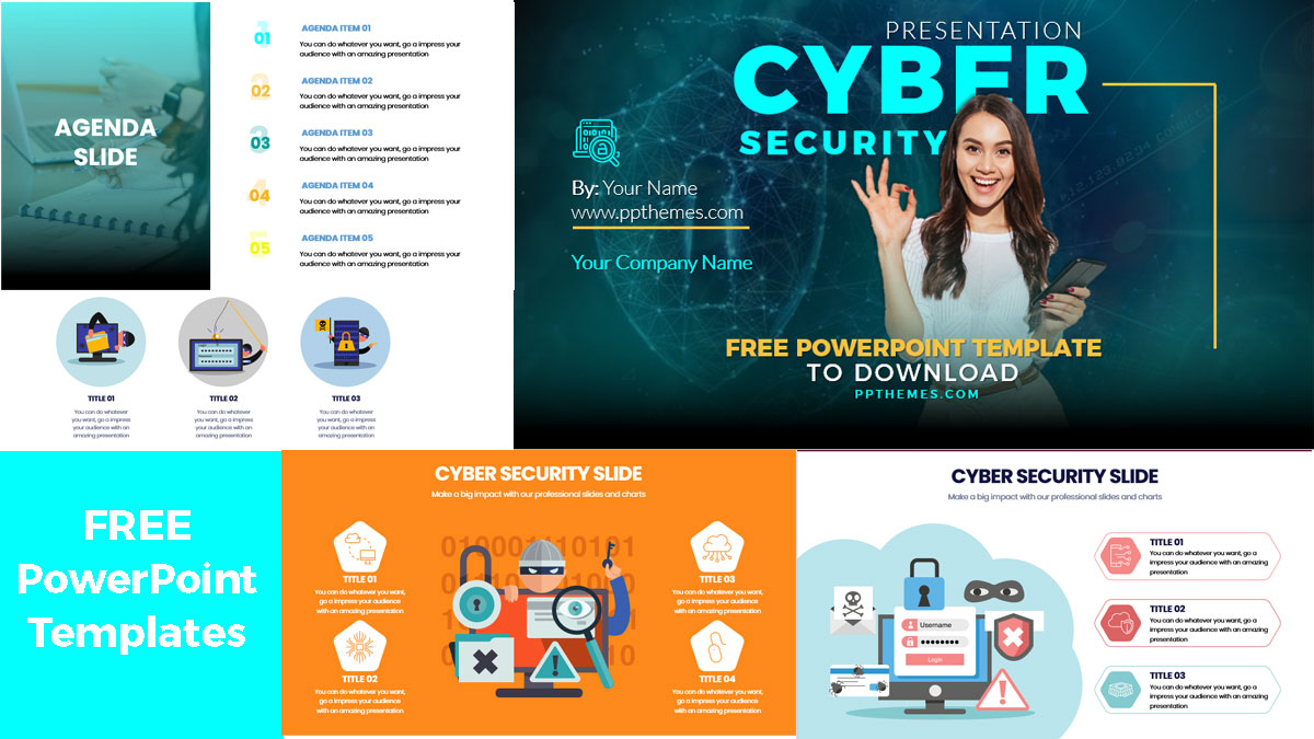 Detail Cyber Security Ppt Template Free Download Nomer 3