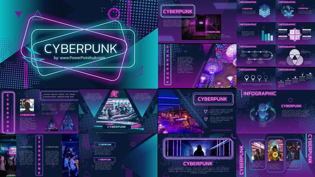 Cyberpunk Powerpoint Template - KibrisPDR