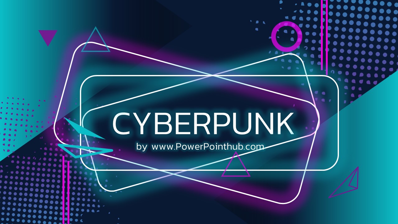 Detail Cyberpunk Powerpoint Template Nomer 2