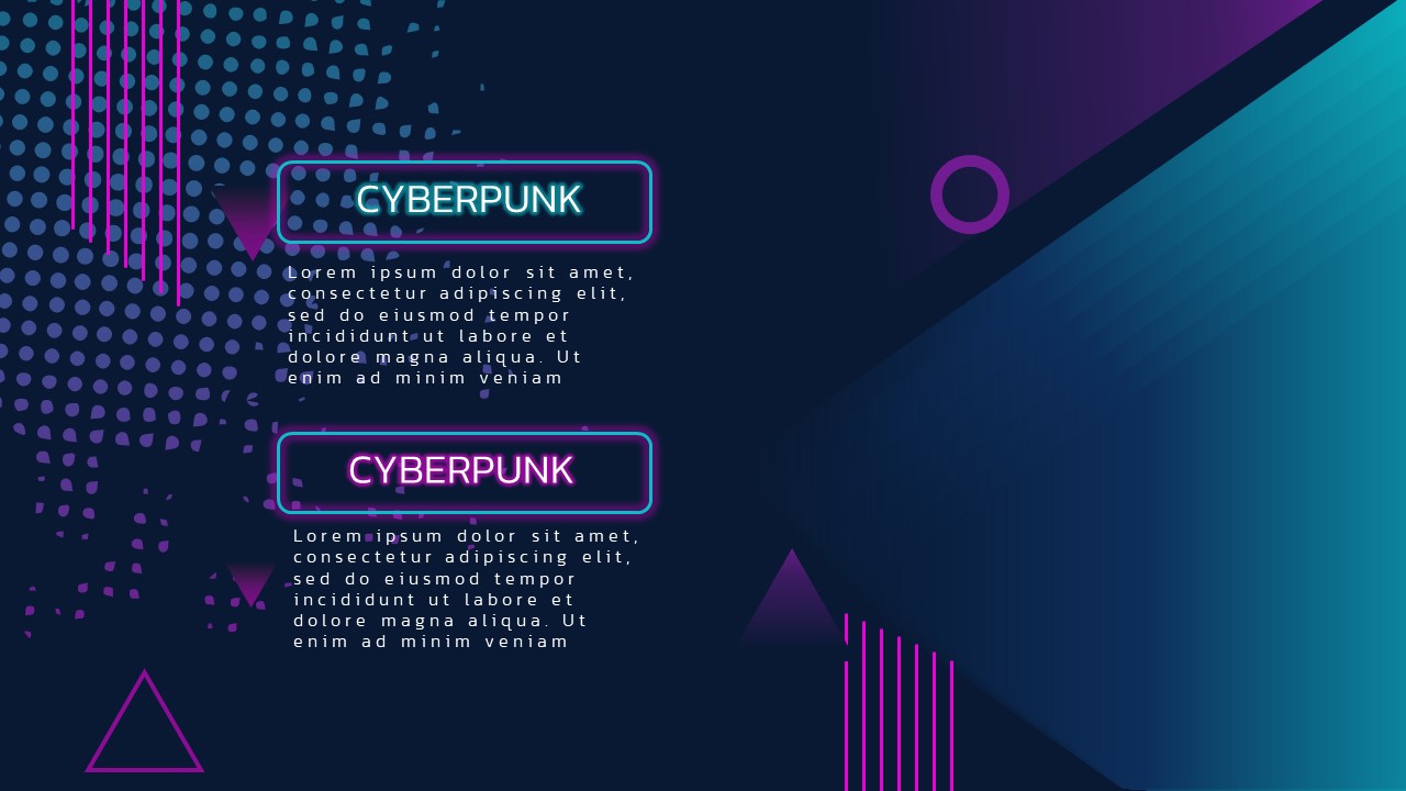 Detail Cyberpunk Powerpoint Template Nomer 15