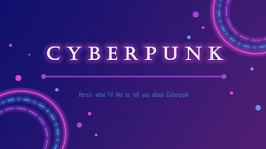 Detail Cyberpunk Powerpoint Template Nomer 22