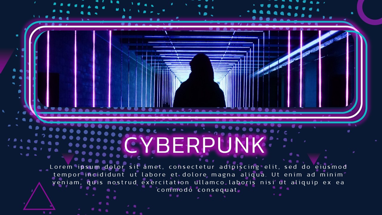 Detail Cyberpunk Powerpoint Template Nomer 52