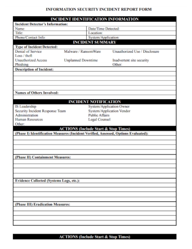 Detail Cybersecurity Incident Response Report Template Nomer 10