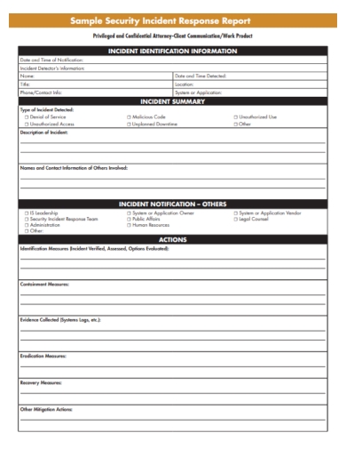 Detail Cybersecurity Incident Response Report Template Nomer 13