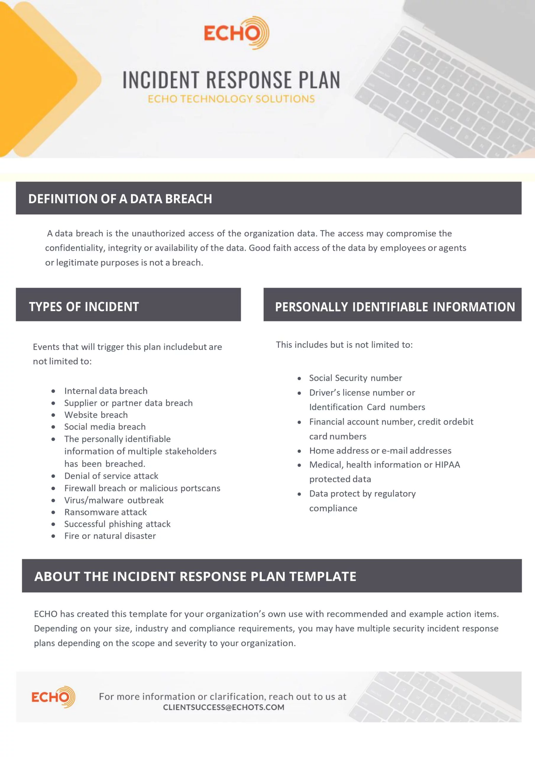 Detail Cybersecurity Incident Response Report Template Nomer 16