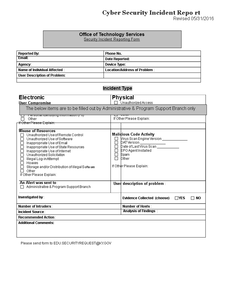 Detail Cybersecurity Incident Response Report Template Nomer 4
