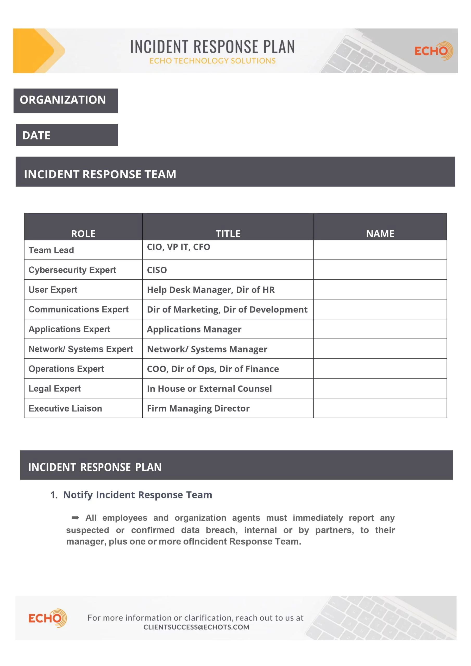 Detail Cybersecurity Incident Response Report Template Nomer 6