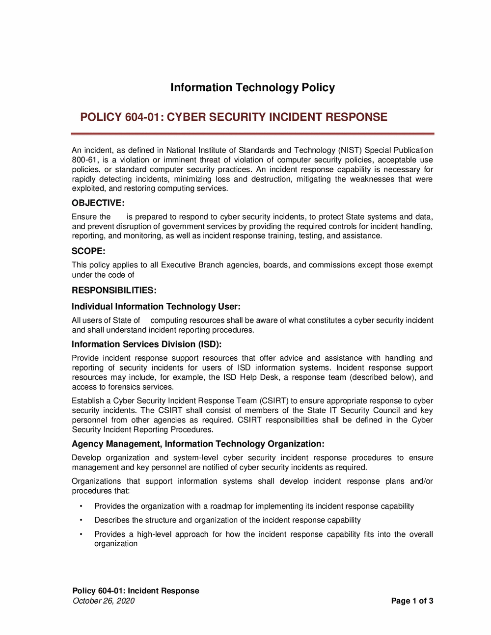 Detail Cybersecurity Incident Response Report Template Nomer 7
