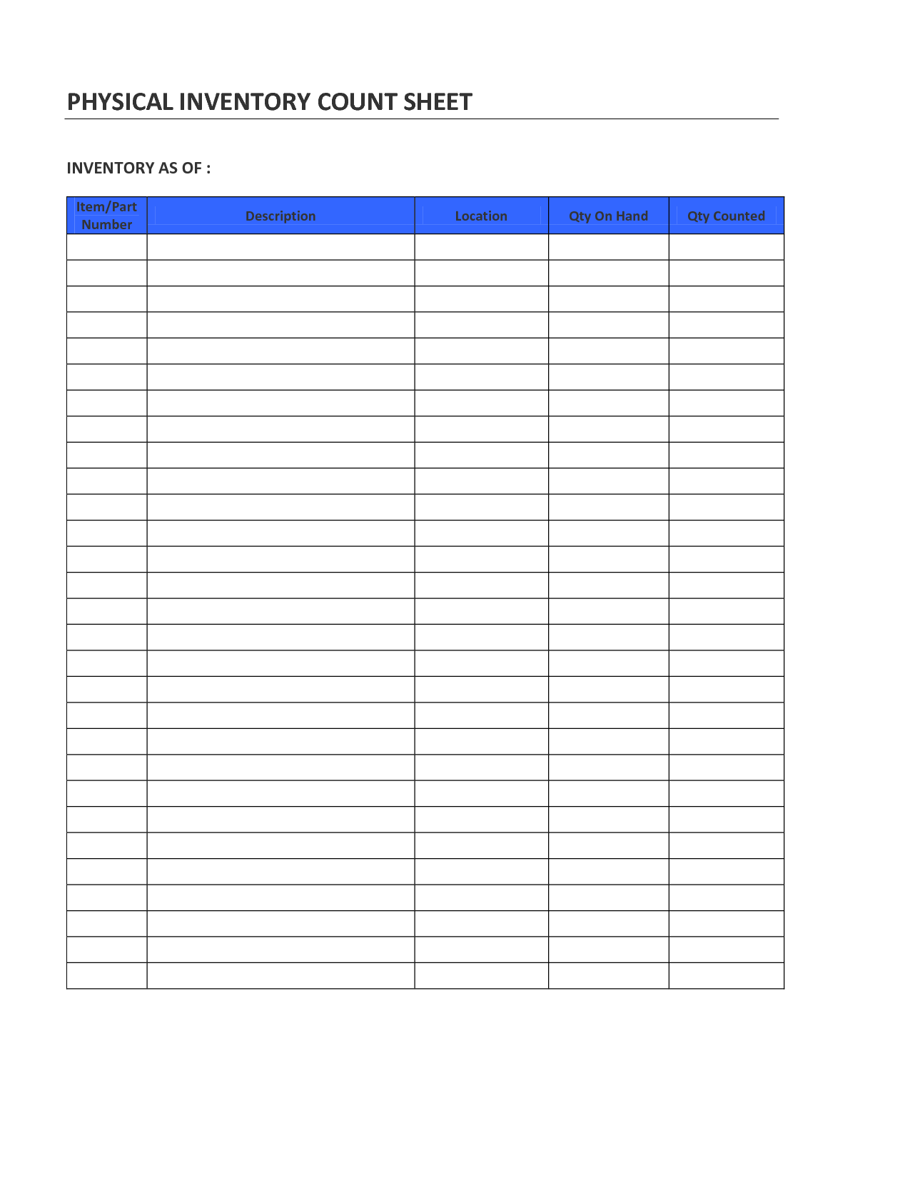 Detail Cycle Count Sheet Template Nomer 11