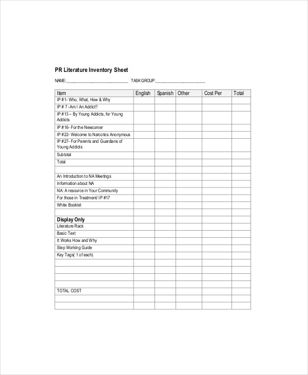 Detail Cycle Count Sheet Template Nomer 15