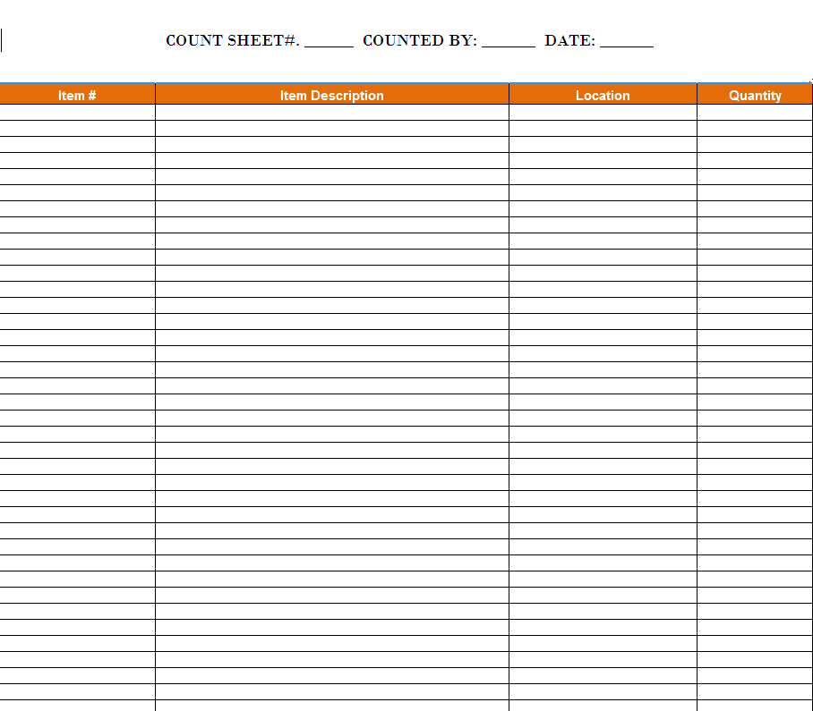 Detail Cycle Count Sheet Template Nomer 21