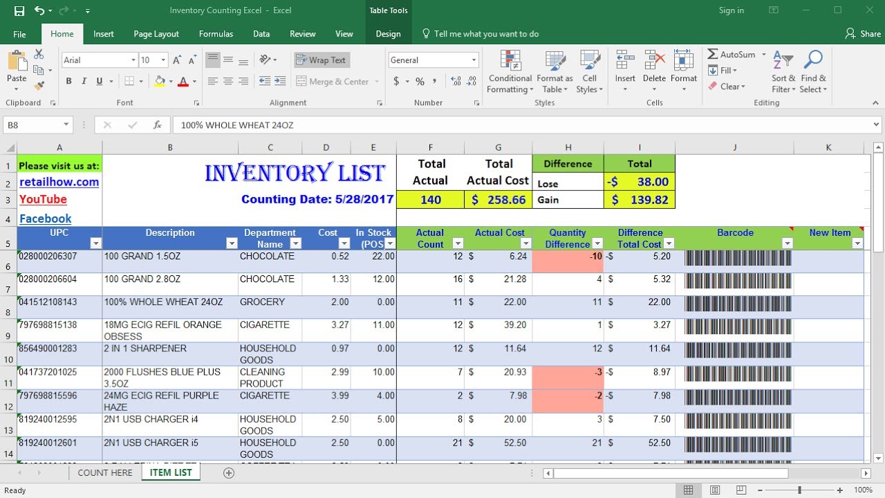 Detail Cycle Count Sheet Template Nomer 26