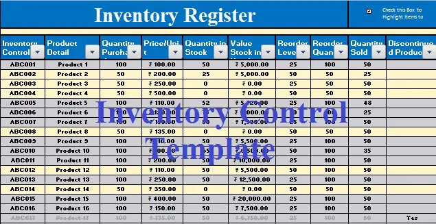 Detail Cycle Count Sheet Template Nomer 27