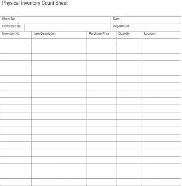 Detail Cycle Count Sheet Template Nomer 6