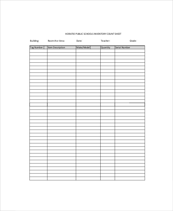 Detail Cycle Count Sheet Template Nomer 8