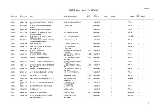 Detail Daftar Buku Perpustakaan Nomer 19