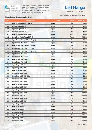 Detail Daftar Harga Buku Tulis Besar Nomer 14