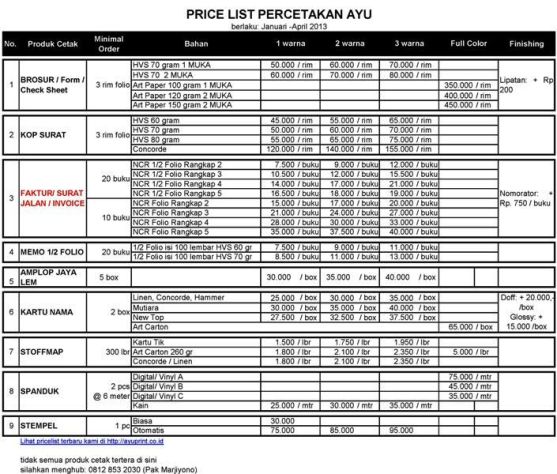 Detail Daftar Harga Cetak Buku Nomer 34