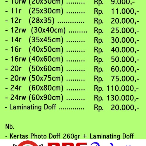 Detail Daftar Harga Cetak Foto Dan Ukurannya Nomer 6