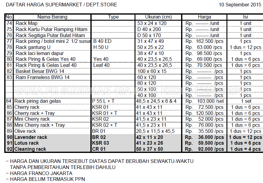 Detail Daftar Harga Perabot Rumah Tangga Nomer 4