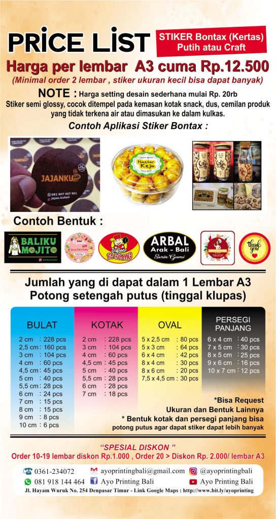 Detail Daftar Harga Stiker Cutting Nomer 36