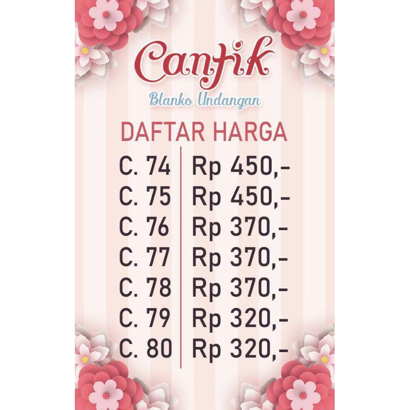 Detail Daftar Harga Undangan Pernikahan Nomer 28