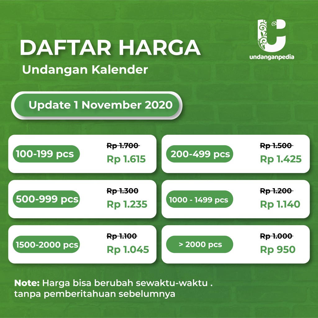 Detail Daftar Harga Undangan Pernikahan Nomer 44