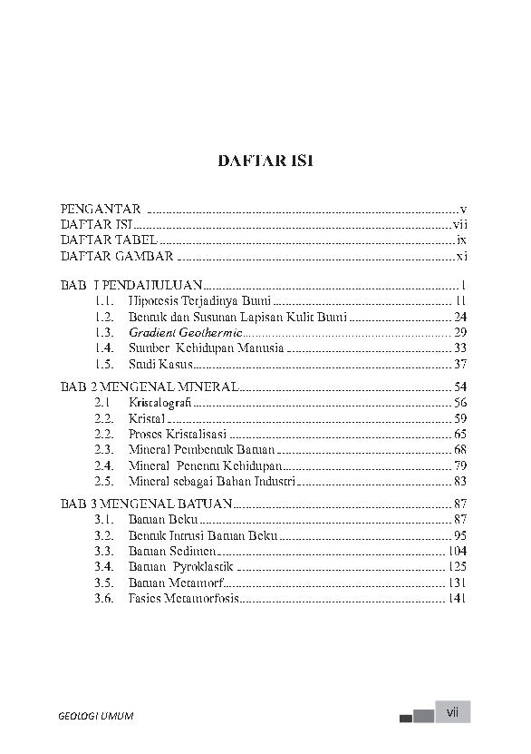 Detail Daftar Isi Buku Nomer 5