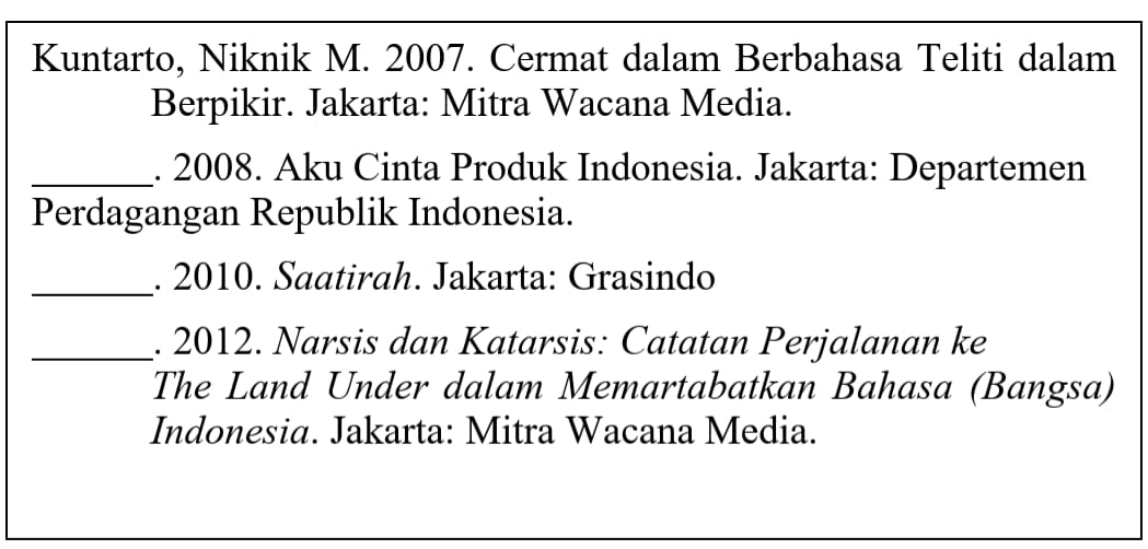 Detail Daftar Pustaka Buku Bahasa Indonesia Nomer 26