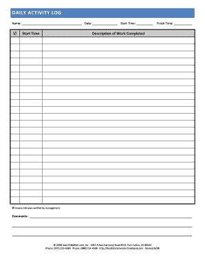 Detail Daily Activity Log Template Excel Nomer 15