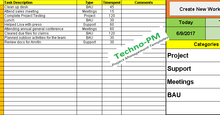 Detail Daily Activity Log Template Excel Nomer 43