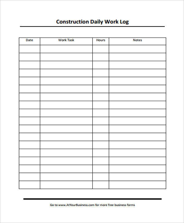 Detail Daily Activity Log Template Excel Nomer 50
