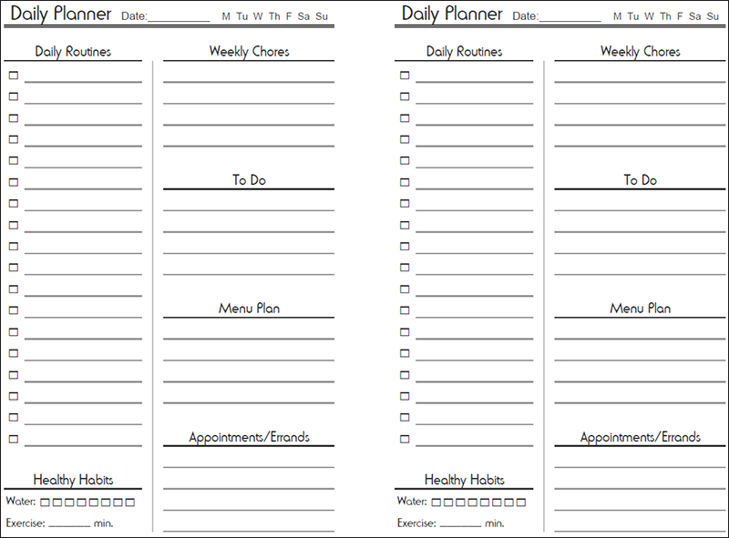 Detail Daily Activity Planner Template Nomer 13